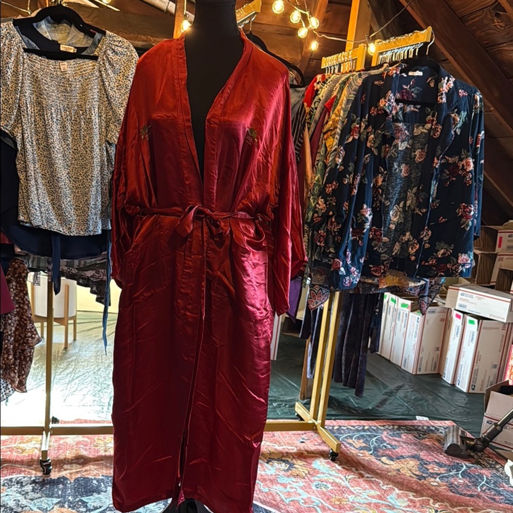 Luxurious Red Sleepwear Robe